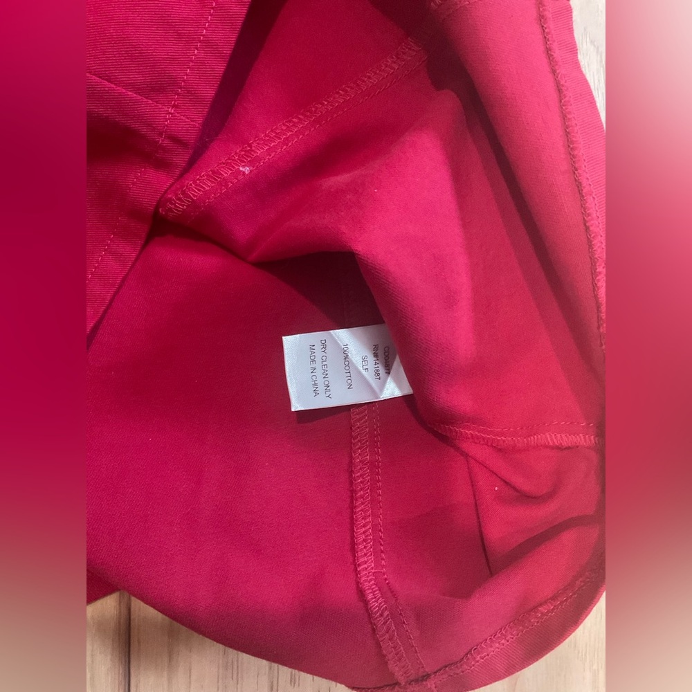 NWT TCEC Vibrant Red Zippered Dress, Size Medium - Picture 7 of 7